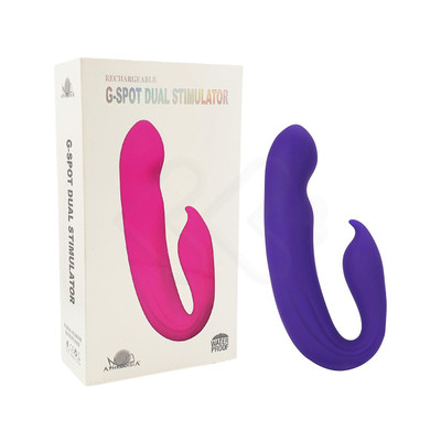 Foto 1 do produto Vibrador de Ponto G e Estimulador de Clitóris com 10 Modos de Vibração e Carregamento via Cabo USB - G-Spot Dual Stimulator | 15,2 x 3,4 cm | Cor: Roxo
