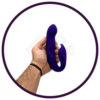 Foto 5 do produto Vibrador de Ponto G e Estimulador de Clitóris com 10 Modos de Vibração e Carregamento via Cabo USB - G-Spot Dual Stimulator | 15,2 x 3,4 cm | Cor: Roxo