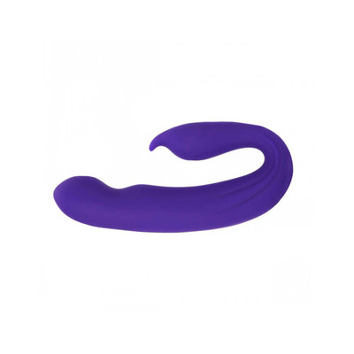 Foto 2 do produto Vibrador de Ponto G e Estimulador de Clitóris com 10 Modos de Vibração e Carregamento via Cabo USB - G-Spot Dual Stimulator | 15,2 x 3,4 cm | Cor: Roxo