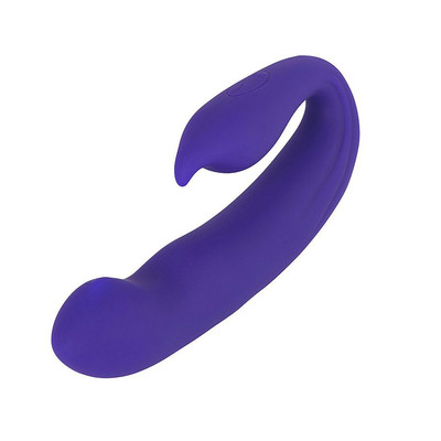 Foto 3 do produto Vibrador de Ponto G e Estimulador de Clitóris com 10 Modos de Vibração e Carregamento via Cabo USB - G-Spot Dual Stimulator | 15,2 x 3,4 cm | Cor: Roxo