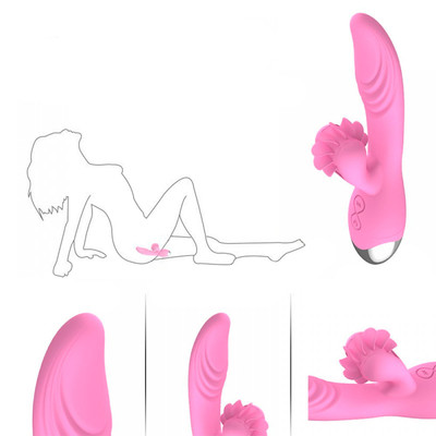 Foto 4 do produto Vibrador de Ponto G com Estimulador Clitóris, 7 Modos de Vibração, Rotação e Função de Auto Aquecimento - Dibe Dream Love | 11 x 3,2 cm