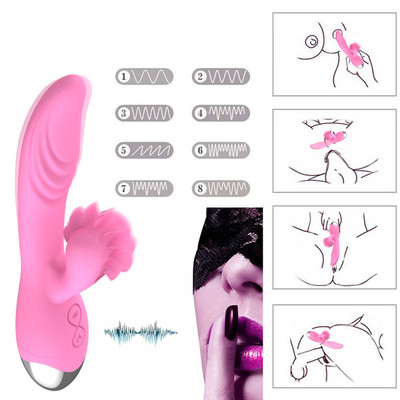 Foto 5 do produto Vibrador de Ponto G com Estimulador Clitóris, 7 Modos de Vibração, Rotação e Função de Auto Aquecimento - Dibe Dream Love | 11 x 3,2 cm
