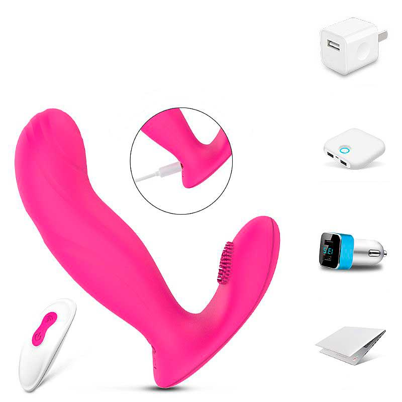 Vibrador de Ponto G e Estimulador de Clitóris com Cerdas Estimuladoras, 9 Modos de Vibração e Controle Remoto sem Fio - S-Hande PROG-RCT | 10,5 x 3 cm | Disponível em 2 Cores - 3