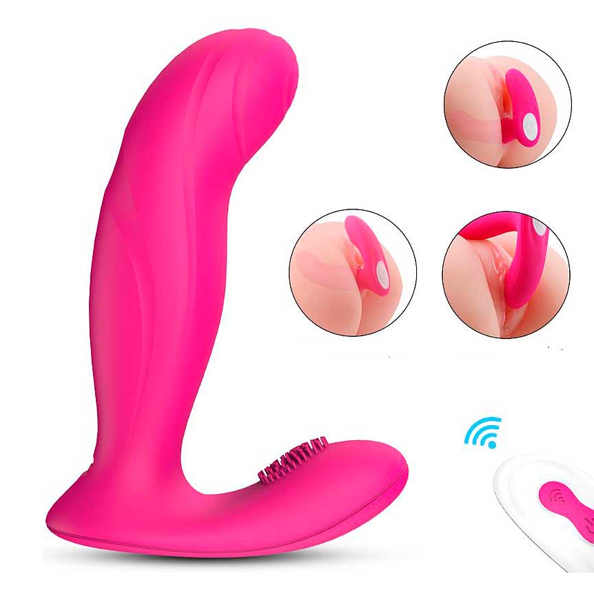 Vibrador de Ponto G e Estimulador de Clitóris com Cerdas Estimuladoras, 9 Modos de Vibração e Controle Remoto sem Fio - S-Hande PROG-RCT | 10,5 x 3 cm | Disponível em 2 Cores - 4
