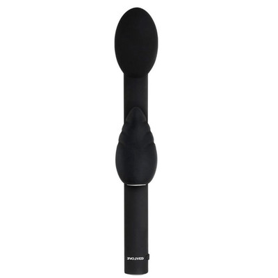 Foto 3 do produto Vibrador de Ponto G e Estimulador de Clitóris feito em ABS Macio, 7 Modos de Vibração e Carregamento Via Cabo USB - Evolved Power Couple | 19 x 3,4 cm