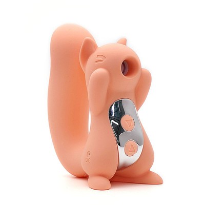 Foto 6 do produto Vibrador de Ponto G e Estimulador de Clitóris em Formato de Esquilo com 5 Modos de Sucção e 10 Modos de Vibração - Kistoy Miss UU | Disponível em2 Cores