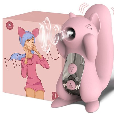 Vibrador de Ponto G e Estimulador de Clitóris em Formato de Esquilo com 5 Modos de Sucção e 10 Modos de Vibração - Kistoy Miss UU | Disponível em2 Cores