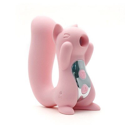 Foto 2 do produto Vibrador de Ponto G e Estimulador de Clitóris em Formato de Esquilo com 5 Modos de Sucção e 10 Modos de Vibração - Kistoy Miss UU | Disponível em2 Cores