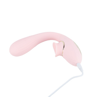 Foto 7 do produto Vibrador de Ponto G e Estimulador de Clitóris em Formato de Linguinha em Silicone com 10 Modos de Vibrações e Recarregável - Nv Toys Disa | Disponível em 2 Cores