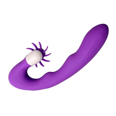 Foto 4 do produto Vibrador de Ponto G e Estimulador Clitóris com Línguas Rotativas, 18 Modos de Vibração e Função de Auto Aquecimento - HotWheel Vibrator | 18 x 3,7 cm