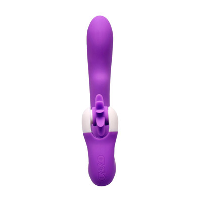 Foto 1 do produto Vibrador de Ponto G e Estimulador Clitóris com Línguas Rotativas, 18 Modos de Vibração e Função de Auto Aquecimento - HotWheel Vibrator | 18 x 3,7 cm