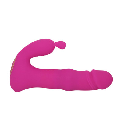 Foto 2 do produto Vibrador de Ponto G e Estimulador de Clitóris Rabbit, Recarregável com 10 Modos de Vibração em Silicone e Controle Remoto - 12,5 x 3 cm