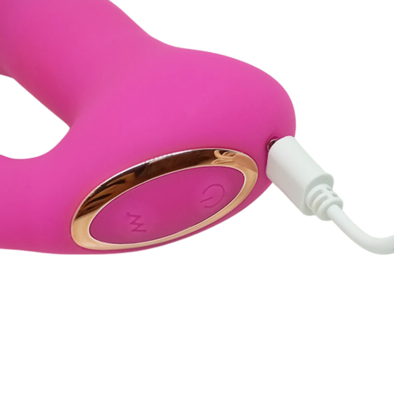 Vibrador de Ponto G e Estimulador de Clitóris Rabbit, Recarregável com 10 Modos de Vibração em Silicone e Controle Remoto - 12,5 x 3 cm - 6