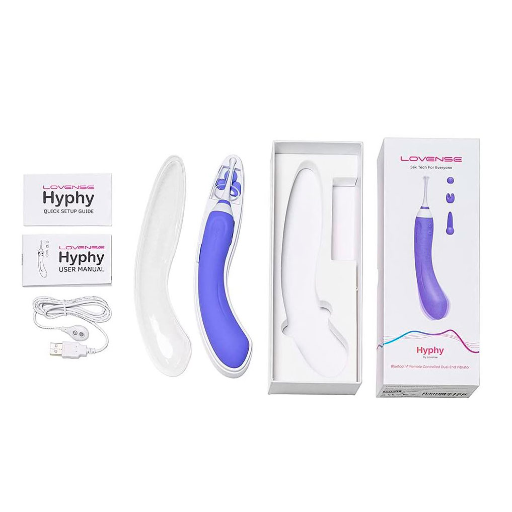 Vibrador de Ponto G com Estimulador de Clitóris, Recarregável com 7 Modos de Vibração e Controle por Aplicativo - Lovense Hyphy | 12 x 3,4 cm - 4