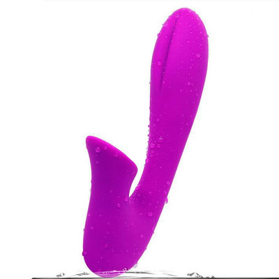 Foto 2 do produto Vibrador de Ponto G com Estimulador de Clitóris em Silicone, 12 Modos de Vibração e Carregamento via Cabo USB - Pleasure Dreams | 13 x 4 cm