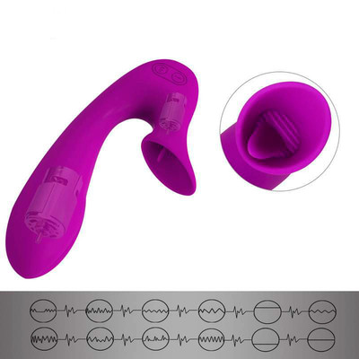 Foto 3 do produto Vibrador de Ponto G com Estimulador de Clitóris em Silicone, 12 Modos de Vibração e Carregamento via Cabo USB - Pleasure Dreams | 13 x 4 cm