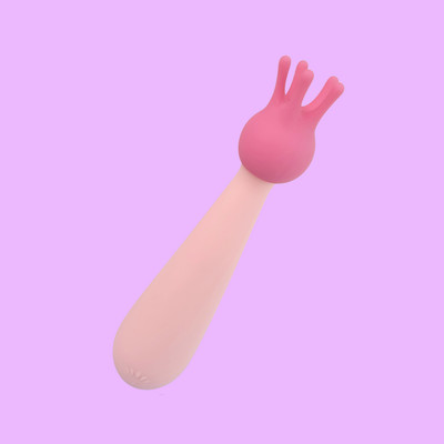 Foto 2 do produto Vibrador de Ponto G e Estimulador de Clitóris em Silicone com 3 Modos de Vibrações e Recarregável - S-Hande Queen | 11 x 3,6 cm