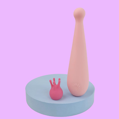 Foto 4 do produto Vibrador de Ponto G e Estimulador de Clitóris em Silicone com 3 Modos de Vibrações e Recarregável - S-Hande Queen | 11 x 3,6 cm