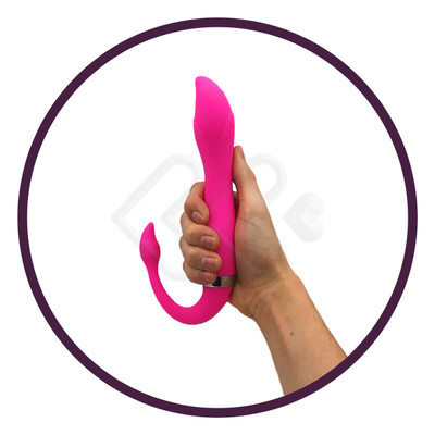 Vibrador de Ponto G e Estimulador de Clitóris em Silicone com 36 Modos de Vibração, Motor Duplo e Bateria Recarregável - Emily | 10,6 x 3,7 cm