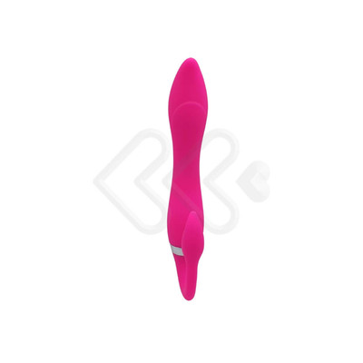 Foto 4 do produto Vibrador de Ponto G e Estimulador de Clitóris em Silicone com 36 Modos de Vibração, Motor Duplo e Bateria Recarregável - Emily | 10,6 x 3,7 cm