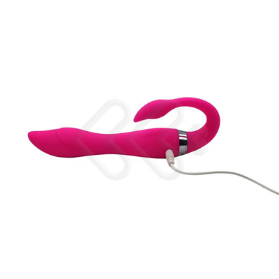Foto 6 do produto Vibrador de Ponto G e Estimulador de Clitóris em Silicone com 36 Modos de Vibração, Motor Duplo e Bateria Recarregável - Emily | 10,6 x 3,7 cm