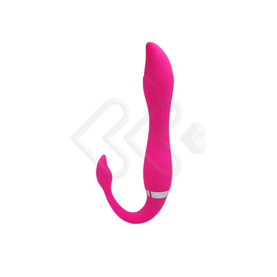 Foto 2 do produto Vibrador de Ponto G e Estimulador de Clitóris em Silicone com 36 Modos de Vibração, Motor Duplo e Bateria Recarregável - Emily | 10,6 x 3,7 cm