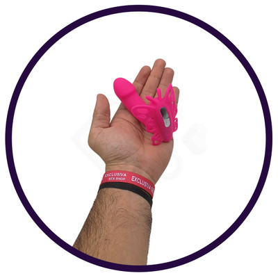 Vibrador de Ponto G em Forma de Borboleta com Estimulador de Clitóris, 12 Modos de Vibração, 4 Pulsações e Controle Remoto sem Fio - Pretty Love Katherine | 8 x 2,5 cm