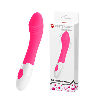 Foto 1 do produto Vibrador de Ponto G em Forma de Glande com 30 Modos de Vibração - Pretty Love Elemental | 12,4 x 3,3 cm | Disponível em 2 Cores