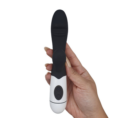 Foto 4 do produto Vibrador de Ponto G no Formato de Glande e Estimulador Clitoriano no Formato de Flor, 20 Vibrações e Recarregável - Wow! | 9,5 x 3,5 cm