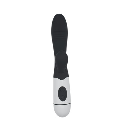 Foto 2 do produto Vibrador de Ponto G no Formato de Glande e Estimulador Clitoriano no Formato de Flor, 20 Vibrações e Recarregável - Wow! | 9,5 x 3,5 cm