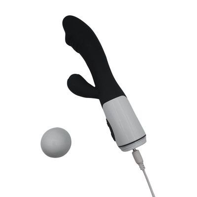 Foto 3 do produto Vibrador de Ponto G no Formato de Glande e Estimulador Clitoriano no Formato de Flor, 20 Vibrações e Recarregável - Wow! | 9,5 x 3,5 cm