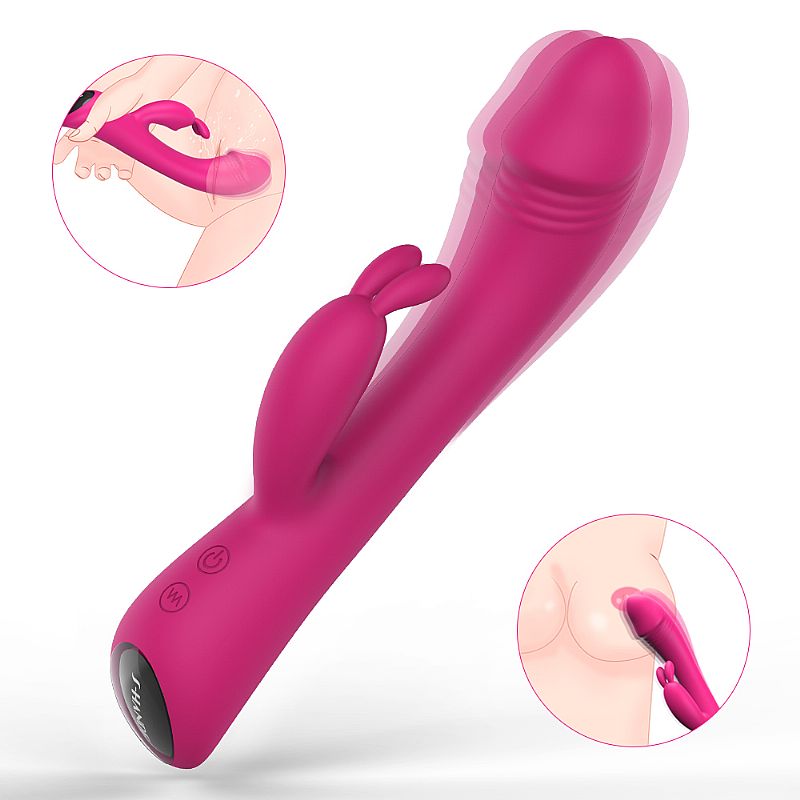 Vibrador Rabbit com Formato de Glande Definida, 9 Modos de Vibração, Recarregável e Luz Led - S-Hande Baby Bunny | 13 x 3,4 cm | Disponível em 2 Cores - 8
