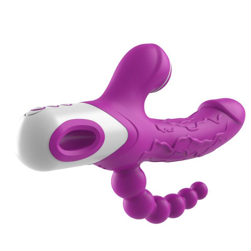 Vibrador de Ponto G com Glande, Clitóris, Plug Anal Escalonado, Recarregável, 12 Modos de Vibração e 3 Níveis de Pulsação - Eros | 12 x 3,5 cm - 2