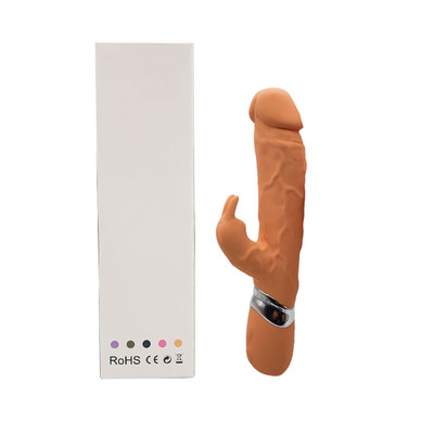 Foto 1 do produto Vibrador de Ponto G com Glande Definida e Estimulador de Clitóris, 7 Modos de Vibração com Motor de Duplo - 16 x 4 cm | | Cor: Bege