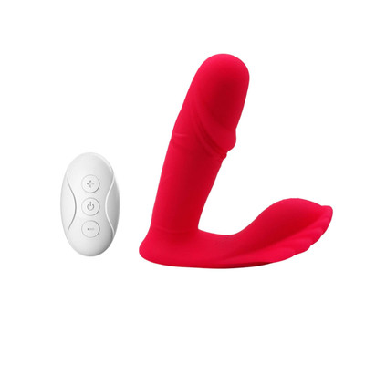 Vibrador de Ponto G com Glande Definida e Estimulador de Clitóris em Silicone, 7 Vibrações Potentes e Controle Remoto Sem Fio - Pleasure Dreams | 10 x 3,4 cm
