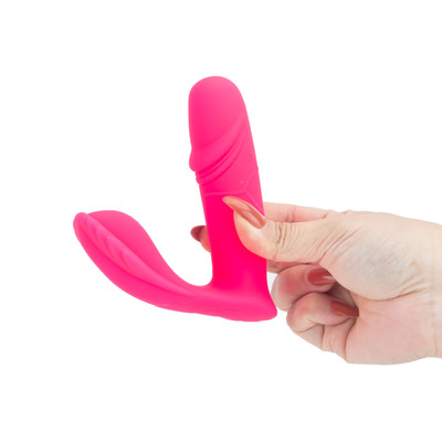 Vibrador de Ponto G com Glande Definida e Estimulador de Clitóris em Silicone, 7 Vibrações Potentes e Controle Remoto Sem Fio - Pleasure Dreams | 10 x 3,4 cm