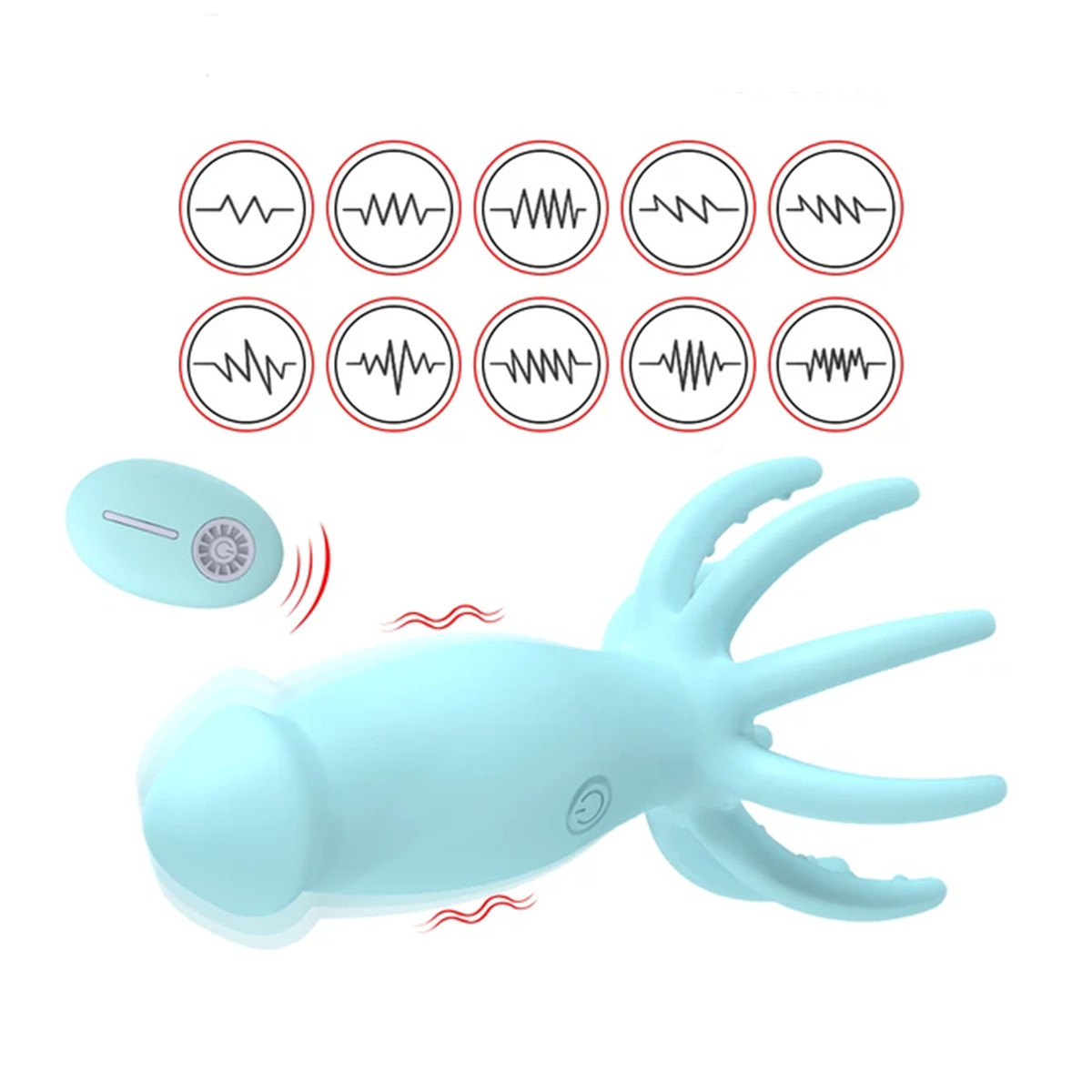 Vibrador de Ponto G com Glande em Silicone, Estimulador no Formato de Polvo e 10 Modos de Vibração - Small Octopus | 8,3 x 3,5 cm | Disponível em 2 Cores - 5