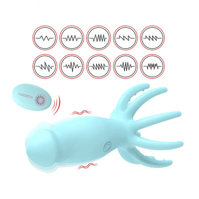 Foto 5 do produto Vibrador de Ponto G com Glande em Silicone, Estimulador no Formato de Polvo e 10 Modos de Vibração - Small Octopus | 8,3 x 3,5 cm | Disponível em 2 Cores