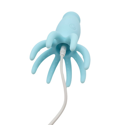 Foto 7 do produto Vibrador de Ponto G com Glande em Silicone, Estimulador no Formato de Polvo e 10 Modos de Vibração - Small Octopus | 8,3 x 3,5 cm | Disponível em 2 Cores