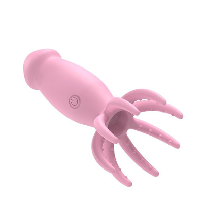 Foto 3 do produto Vibrador de Ponto G com Glande em Silicone, Estimulador no Formato de Polvo e 10 Modos de Vibração - Small Octopus | 8,3 x 3,5 cm | Disponível em 2 Cores