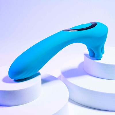 Foto 3 do produto Vibrador de Ponto G com Massageador de Clítoris Rotativo, 9 Modos de Vibração e Recarregável - Evolved Novelties Heads Or Tails | 12 x 3,5 cm