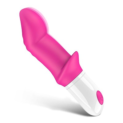 Foto 2 do produto Vibrador de Ponto G com Mini Estimulador de Clitóris em Silicone Flexível e 9 Modos de Vibração - S-Hande Sparta-6 | 10 x 3,6 cm | Disponivel em 2 Cores