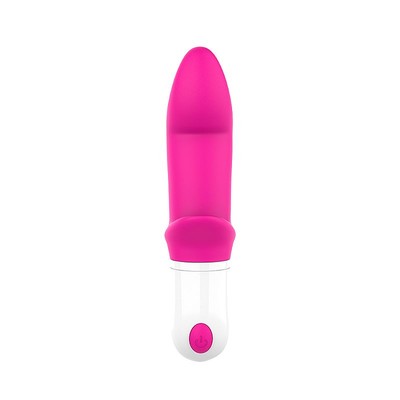 Foto 3 do produto Vibrador de Ponto G com Mini Estimulador de Clitóris em Silicone Flexível e 9 Modos de Vibração - S-Hande Sparta-6 | 10 x 3,6 cm | Disponivel em 2 Cores