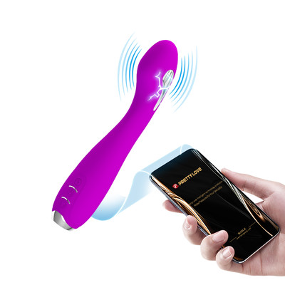 Vibrador de Ponto G com 12 Modos de Vibração, 5 Intensidades de Choque e App via Bluetooth - Pretty Love Homunculus | 14 x 3,2 cm
