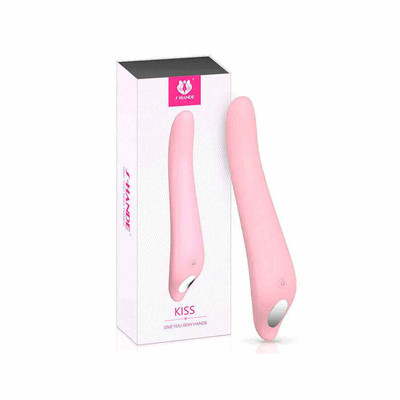 Vibrador Ponto G em Silicone Macio, Recarregável e 9 Modos de Vibrações Potentes - S-Hande Kiss | 22 x 4,1 cm