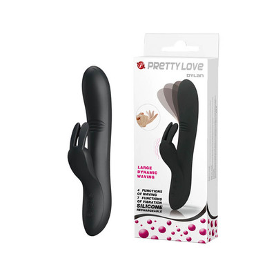 Vibrador Rabbit com 7 Modos de Vibração, 4 Movimentos, Recarregável e Resistente à Água - Pretty Love Dylan | 13 x 3,5 cm | Disponível em 3 Cores