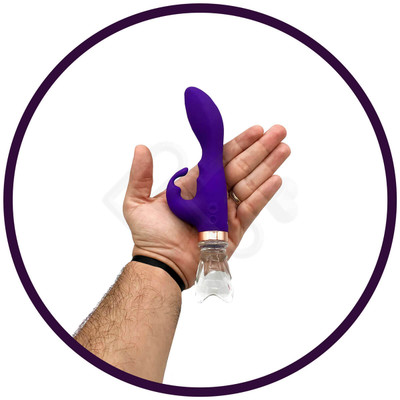 Foto 6 do produto Vibrador de Ponto G Recarregável com Estimulador de Clitóris e 10 Modos de Vibração - Hantewei Vibrators AV 01 - 11 x 3,1 cm | Disponível em 2 Cores
