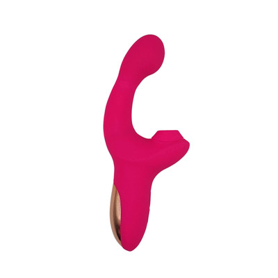 Vibrador de Ponto G Recarregável com Estimulador de Clitóris, 10 Pulsações e 10 Movimentos Wave - Pleasure Dreams | 9 x 3 cm