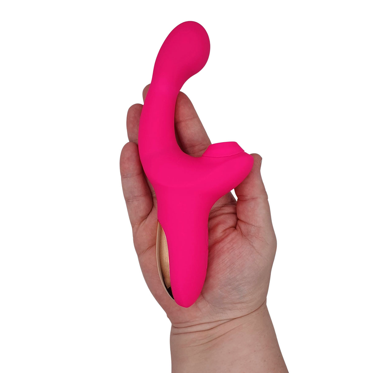 Vibrador de Ponto G Recarregável com Estimulador de Clitóris, 10 Pulsações e 10 Movimentos Wave - Pleasure Dreams | 9 x 3 cm - 3