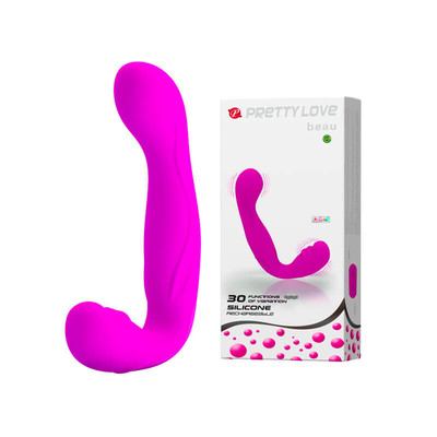 Vibrador de Ponto G Recarregável com Estimulador de Clitóris e 30 Modos de Vibração - Pretty Love Beau | 13 x 4,3 cm